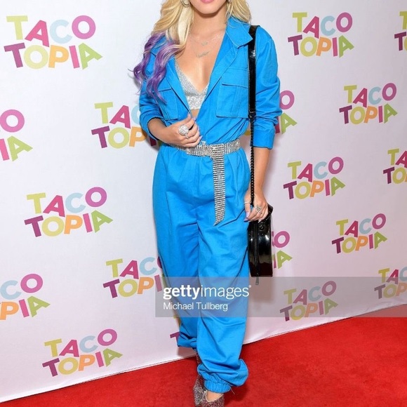 Pretty Little Thing Blue Jumpsuit - Picture 4 of 6